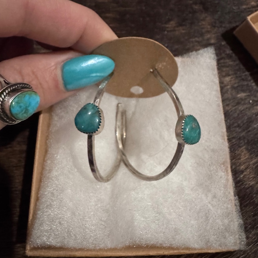 Turquoise hoops by CH designs